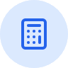 blue calculator icon